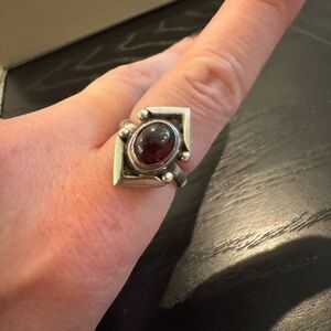 Sterling Silver Garnet Ring